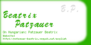 beatrix patzauer business card